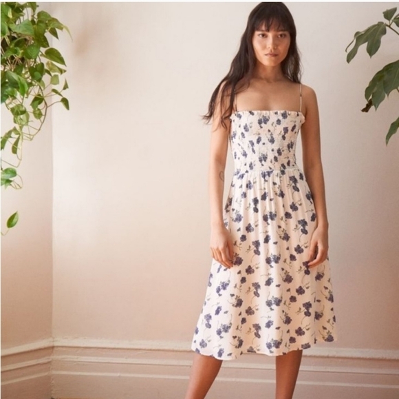 Reformation Blue Floral Midi Dress - Picture 3 of 7